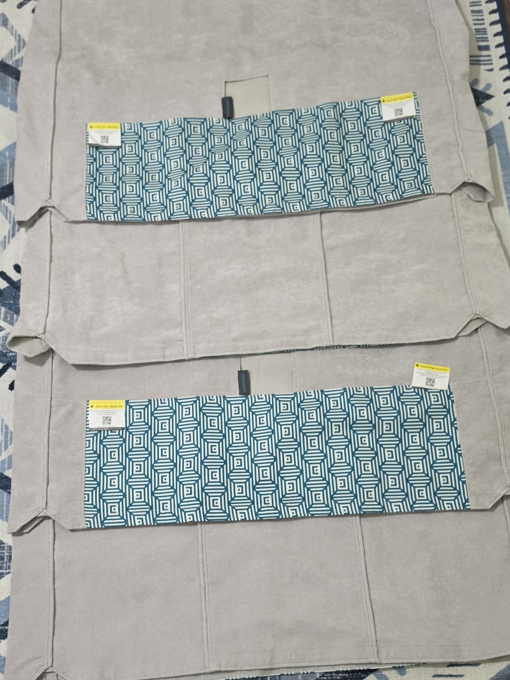 2 LOVESAC NON ANGLED STANDARD SIDE COVERS